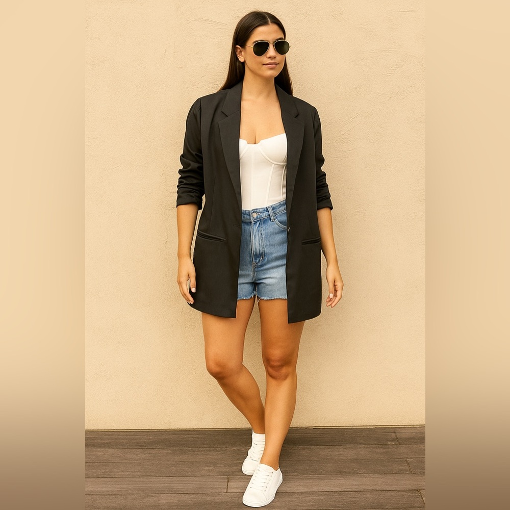Oversized black blazer